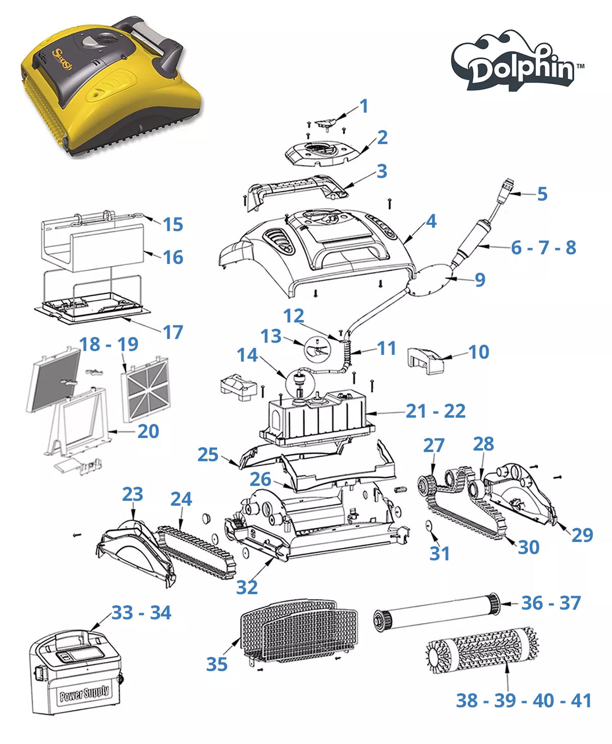 Recambios para Dolphin Swash