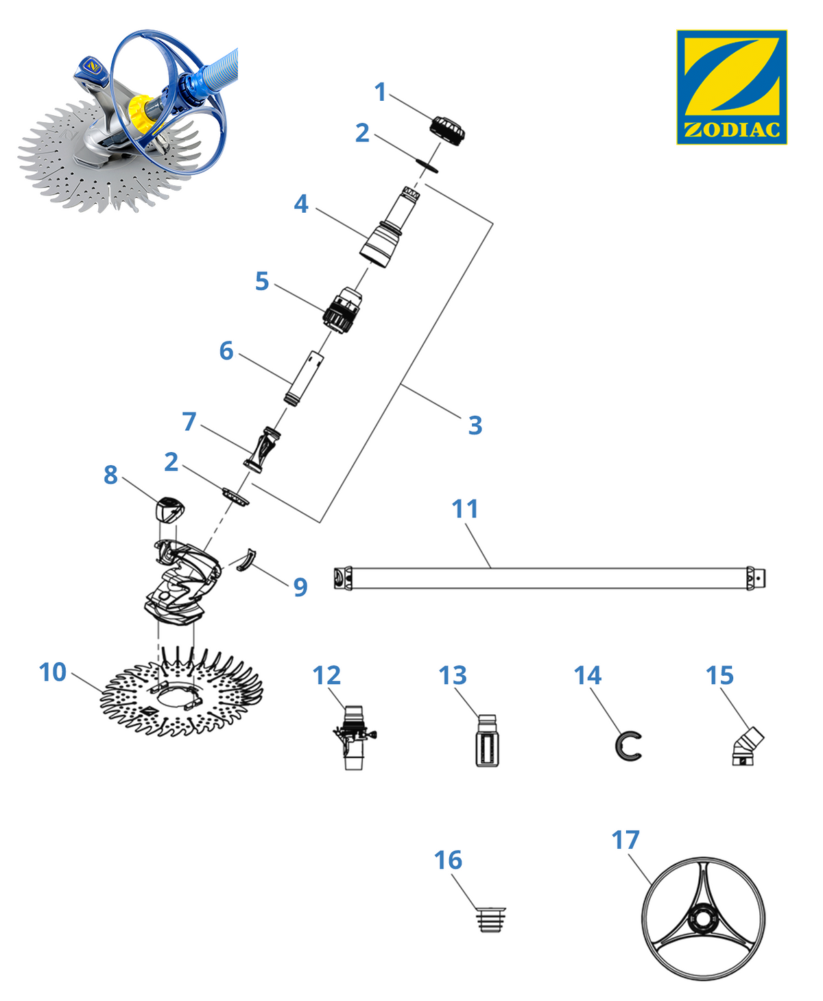 Recambios Zodiac R3