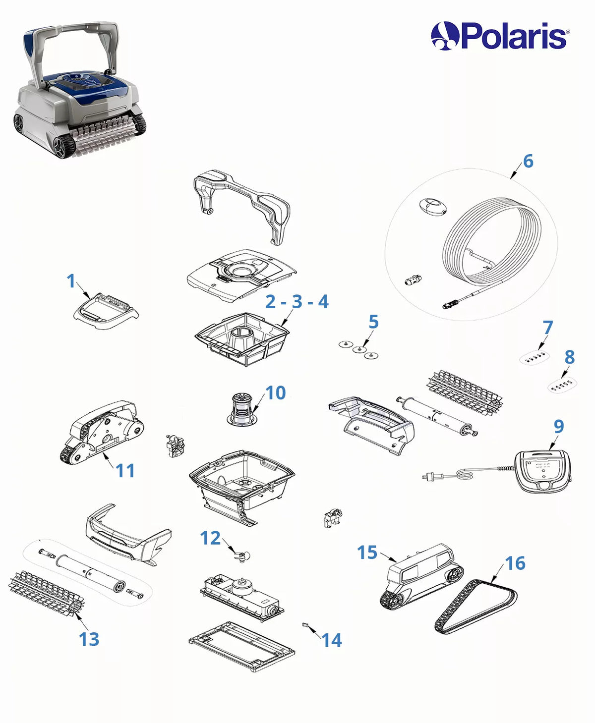 Polaris W445 Spare Parts