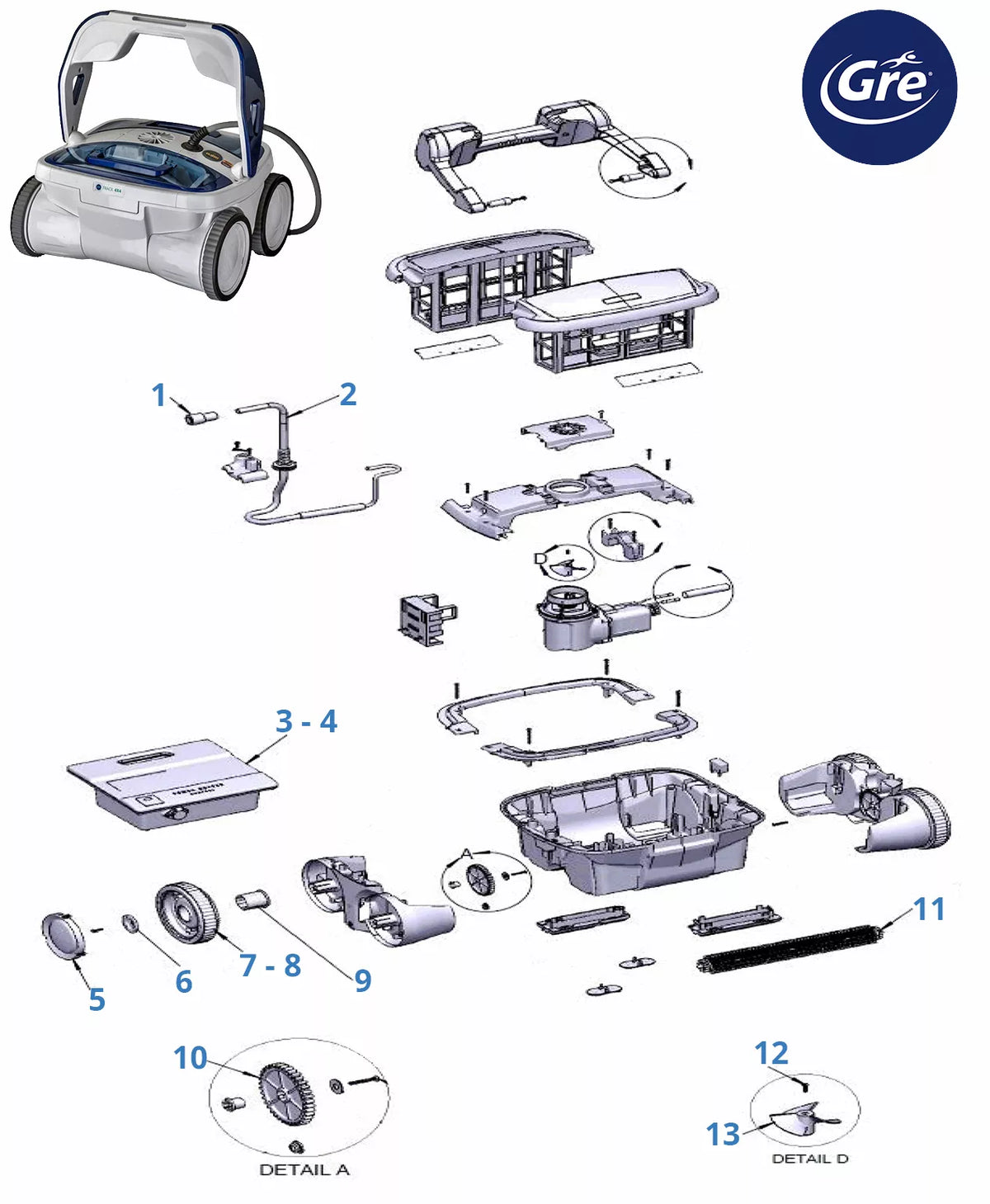 Recambios Gre Track 4x4