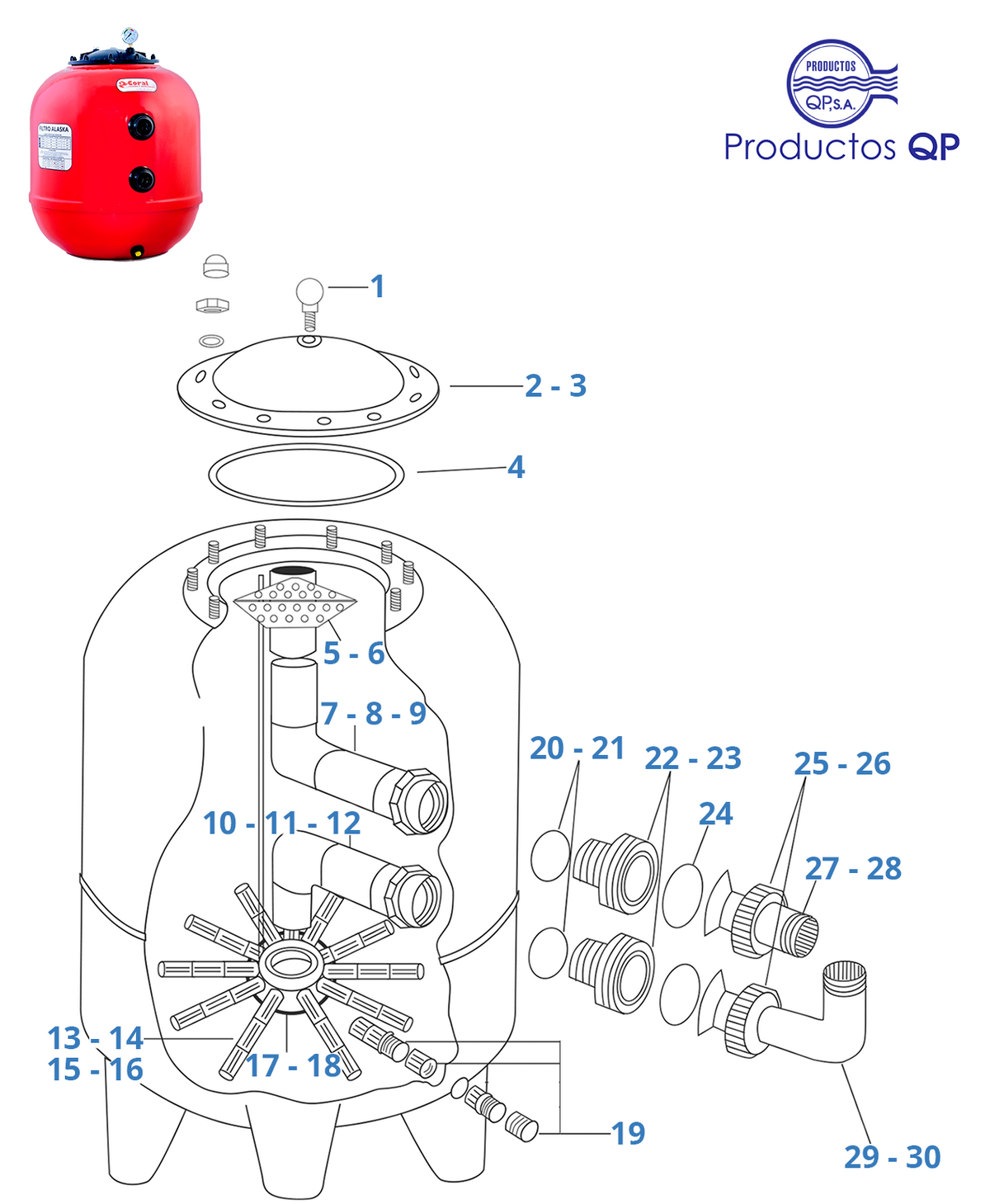 QP Rotfilterteile