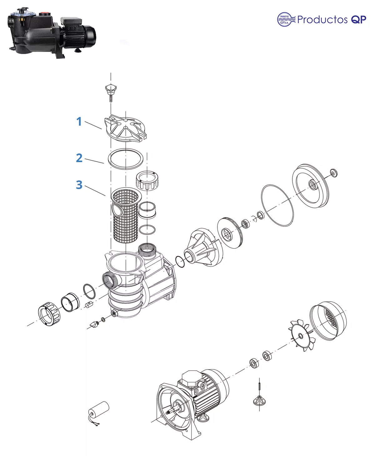 QP Pisces-Mini QP-Pumpen-Ersatzteile