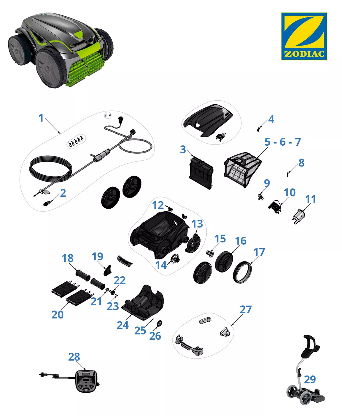 Onderdelen Zodiac GV 5220