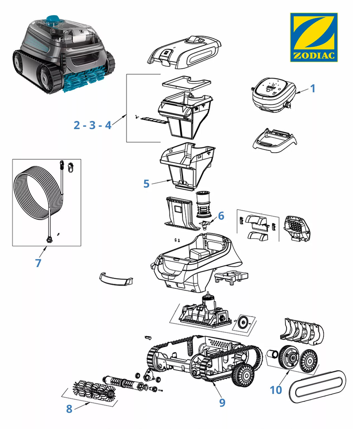Recambios Zodiac CNX 2590