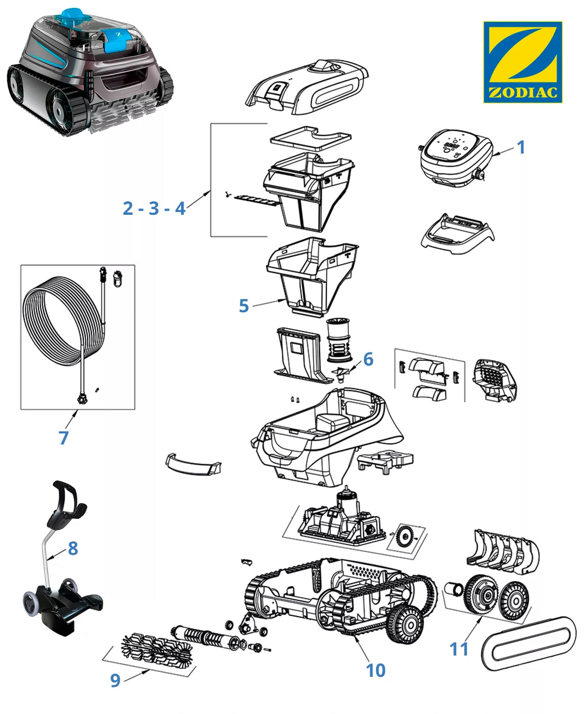 Recambios Zodiac CNX 50 iQ