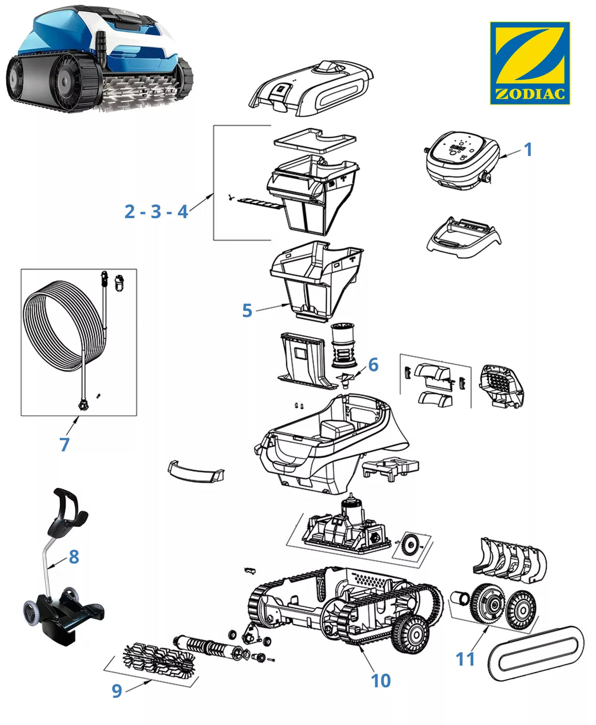 Recambios Zodiac Voyager RE 4460 iQ