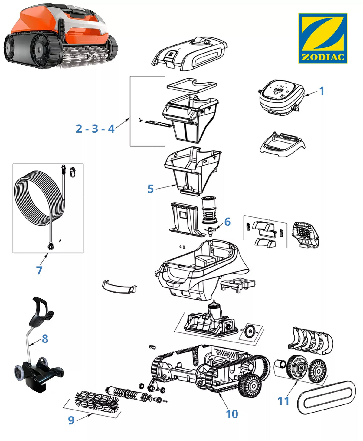 Recambios Zodiac Voyager RE 44ZB iQ