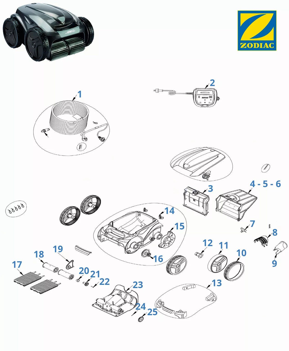 Recambios Zodiac RV CA52