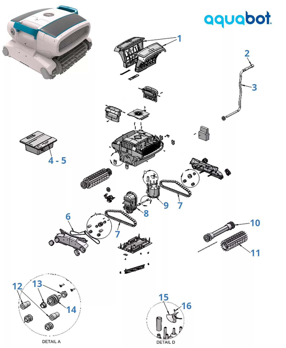 Recambios Aquabot K100