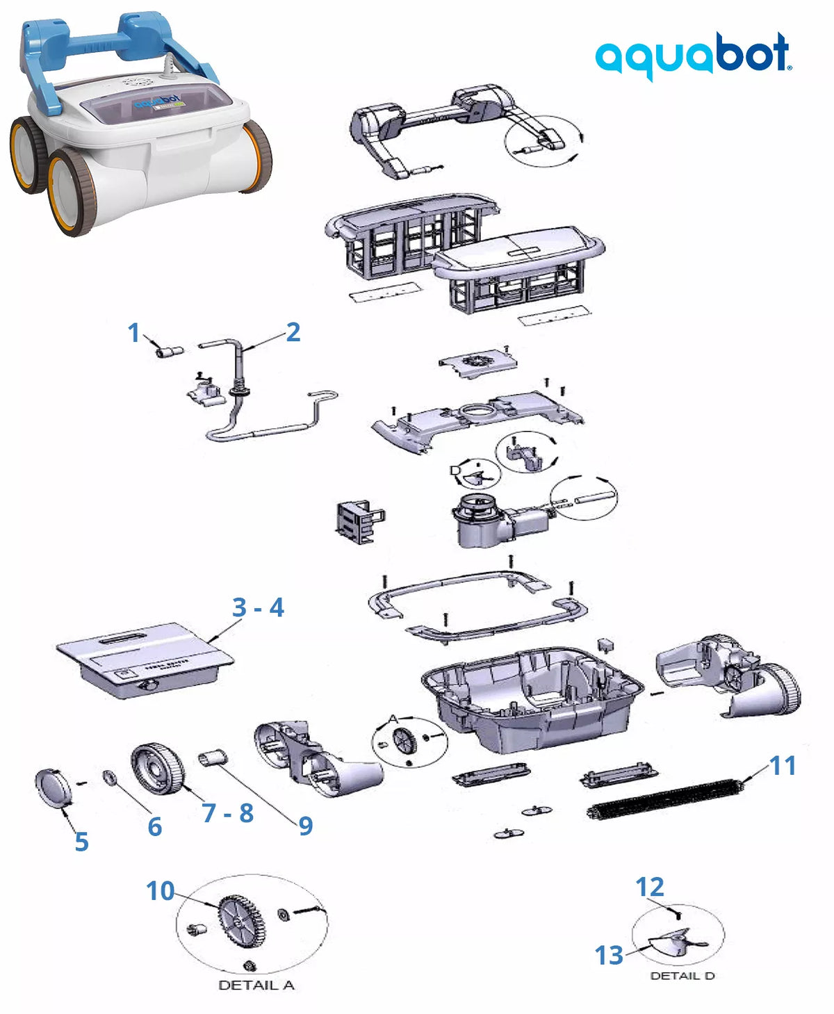 Recambios Aquabot Breeze 4WD
