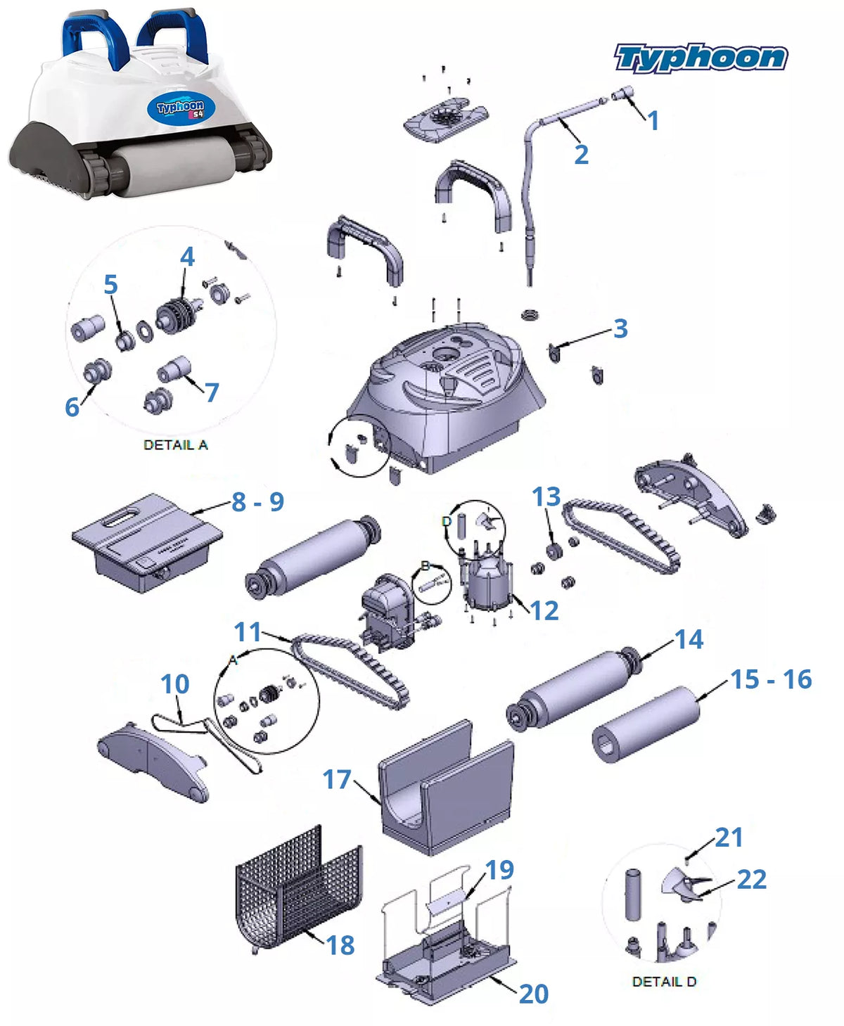 Recambios Typhoon S4