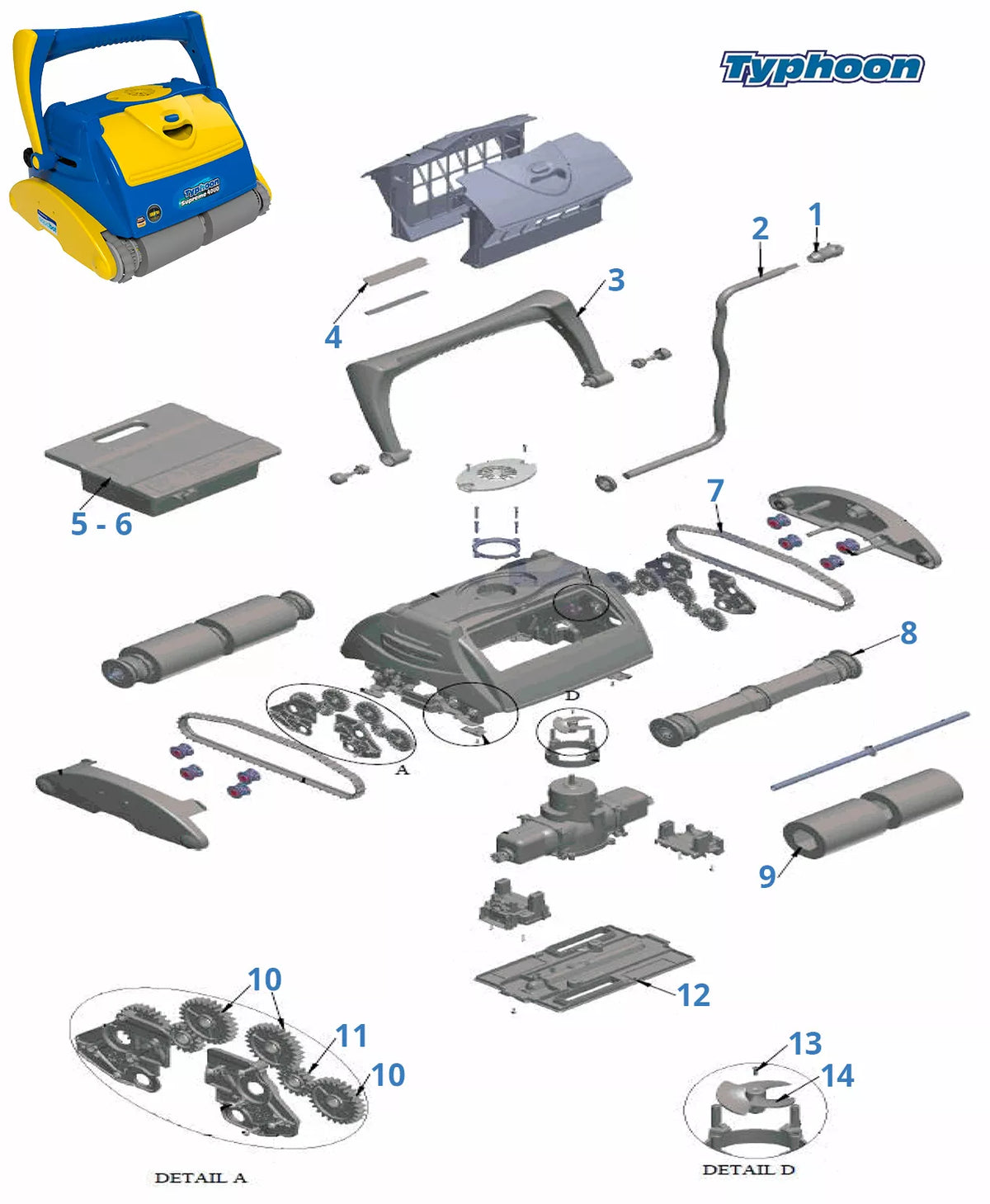 Recambios Typhoon Supreme 4 Duo
