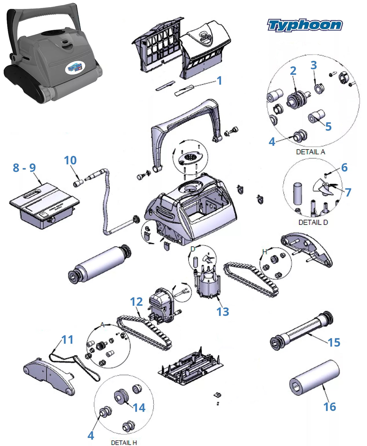 Recambios Typhoon Top S5