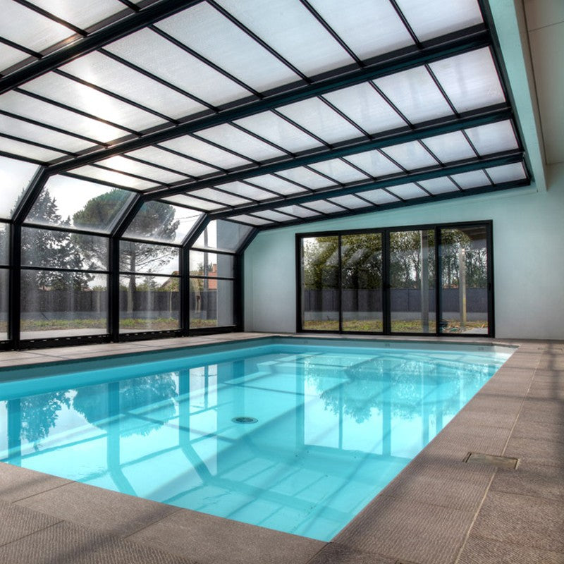 Cubierta para piscina alta adosada