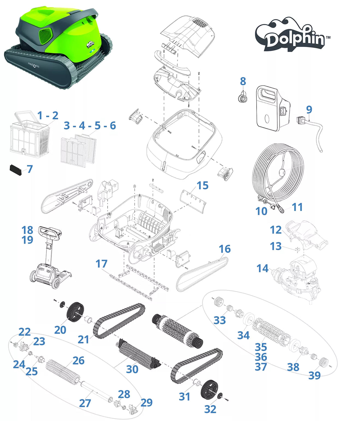 Recambios para Dolphin S300i Bio