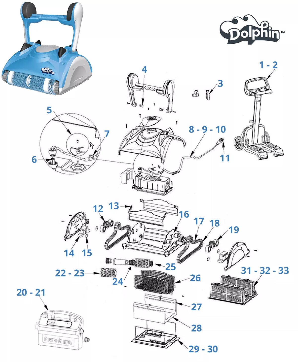 Recambios para Dolphin Nauty TC