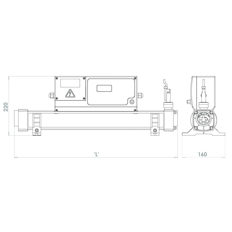 Calentador digital Titanio 12 kw mixto Trifásico