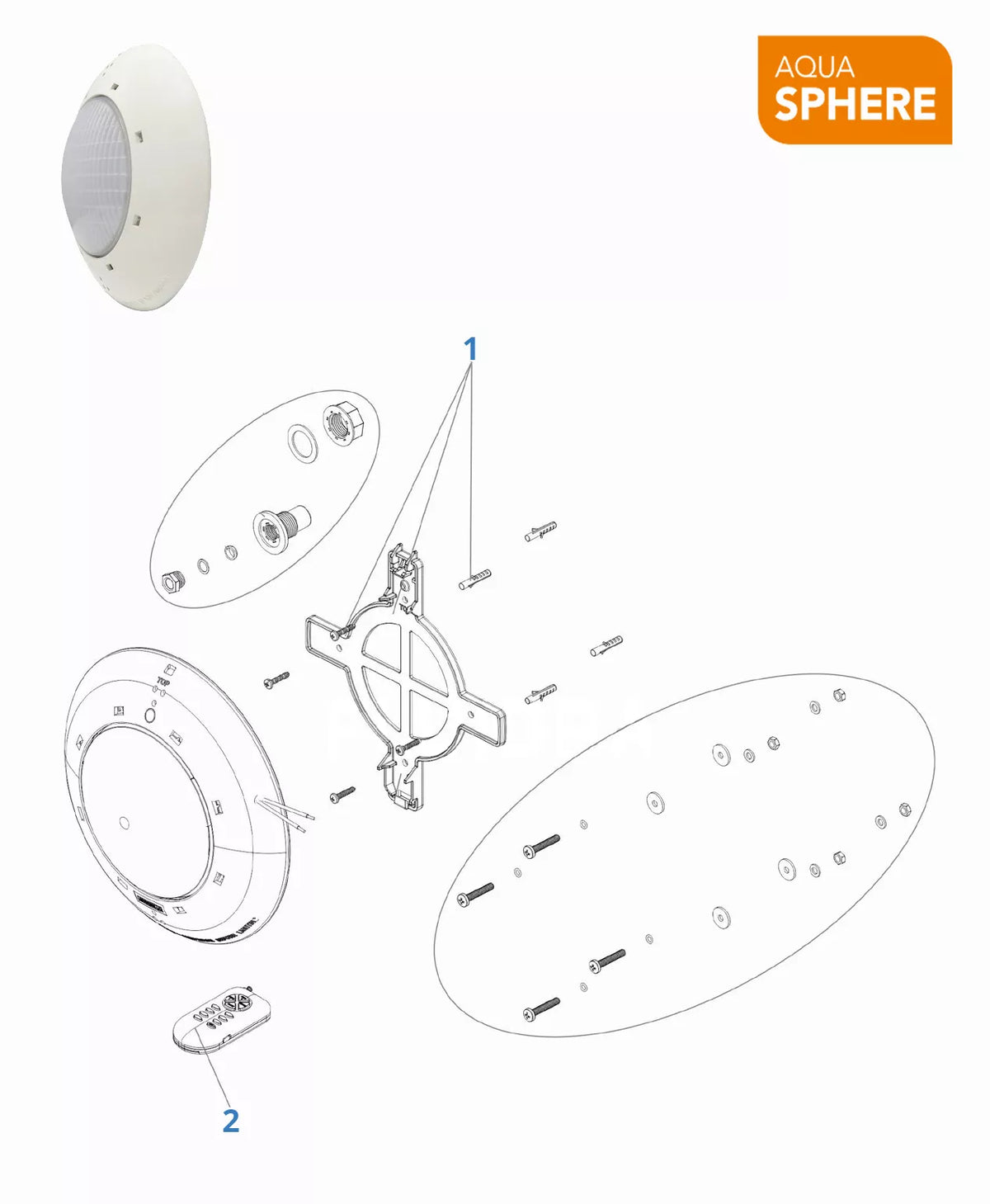 Recambios foco plano Aquasphere 71743-71744