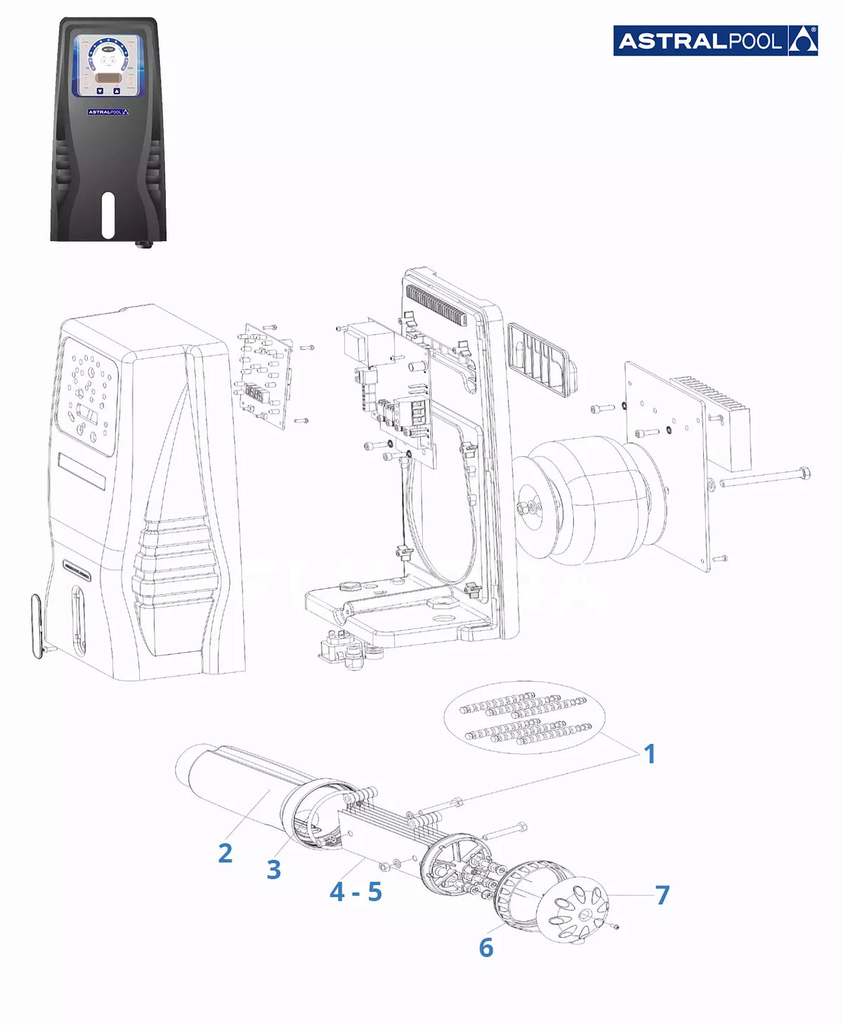 Pièces de rechange pour le chlorateur Astralpool Smart