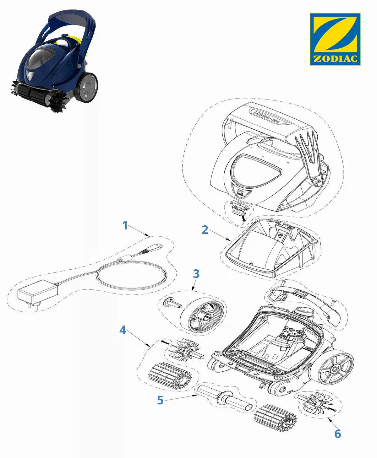 Recambios Zodiac SpaBot RS 0800