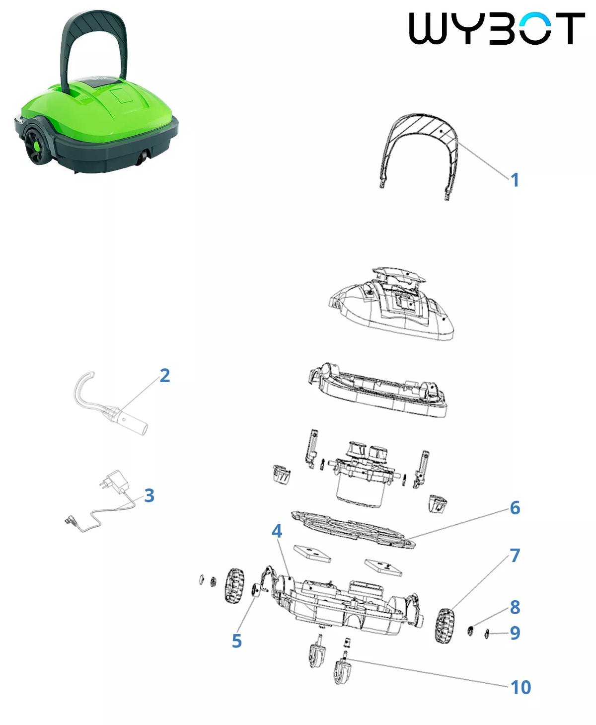 Recambios Wybot Osprey 200