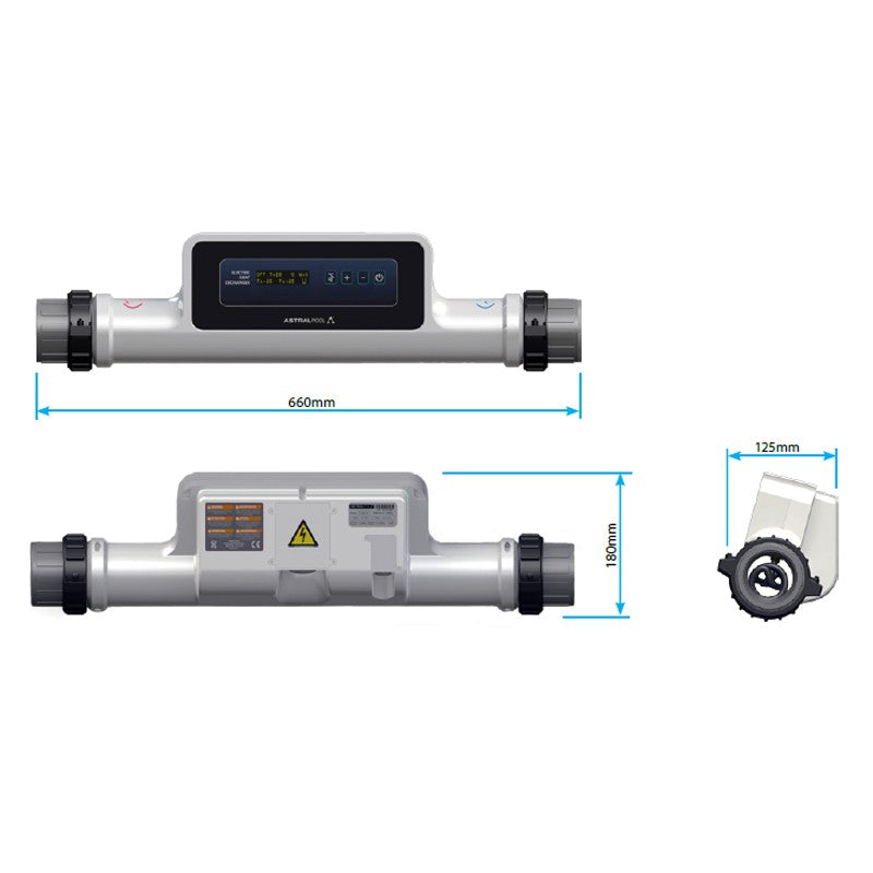 Calentador Eléctrico Astralpool Compact 6 Titanio