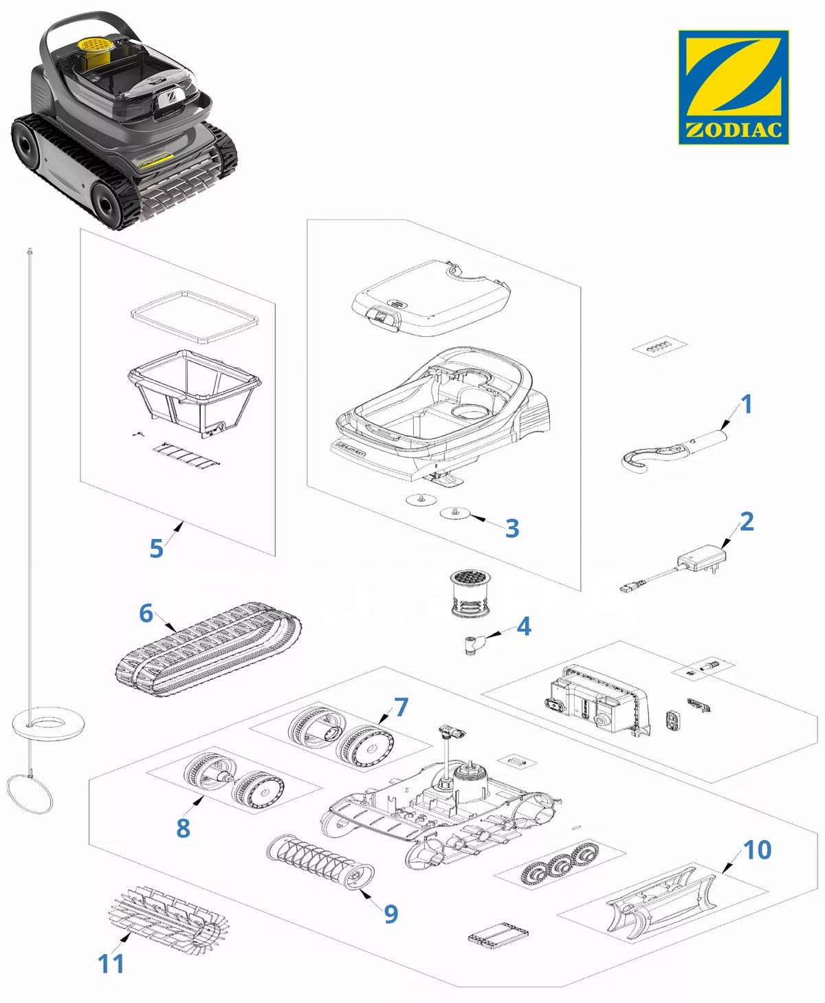 Recambios Zodiac Pixel OP-Li 2100