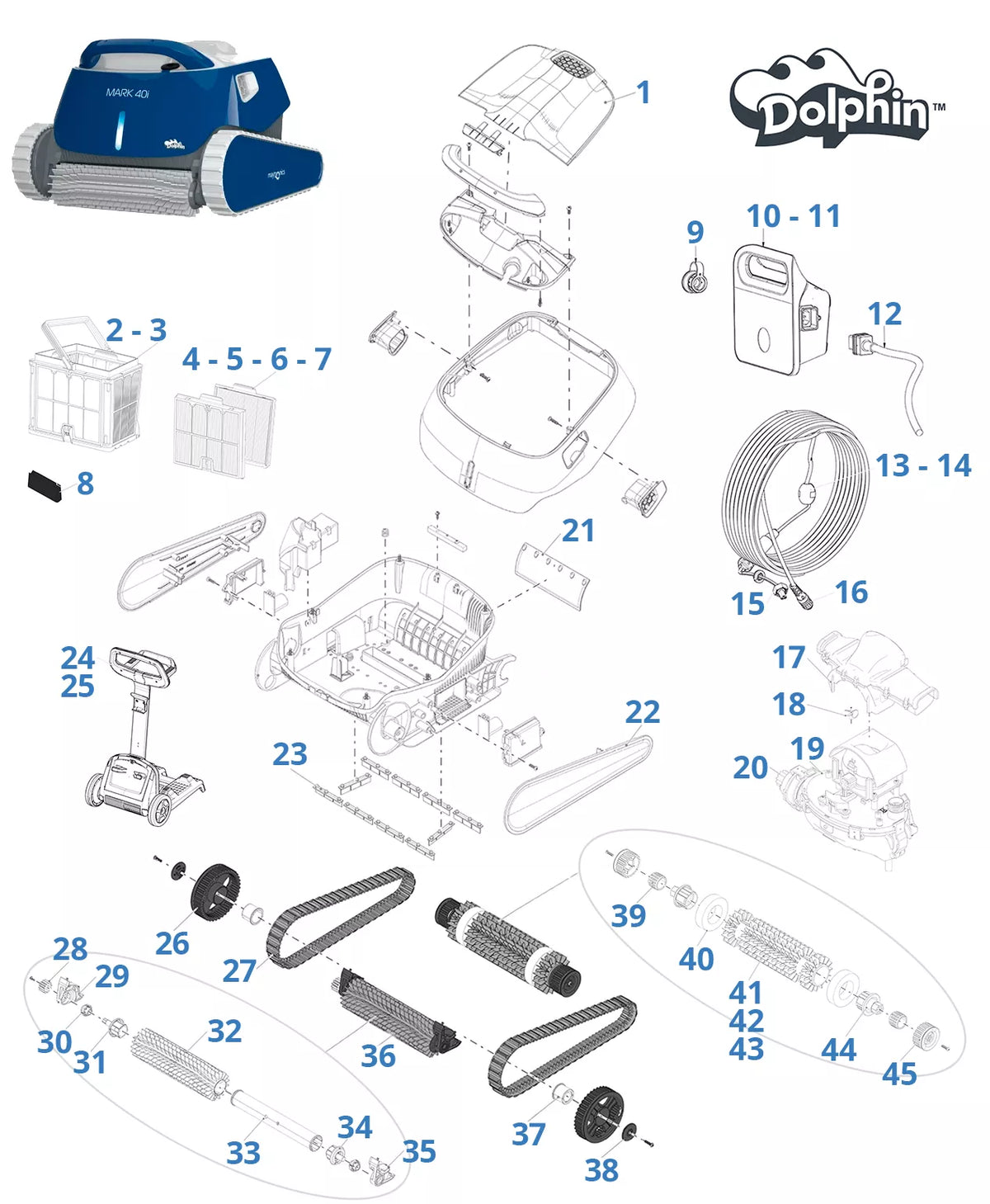 Recambios para Dolphin Mark 40i