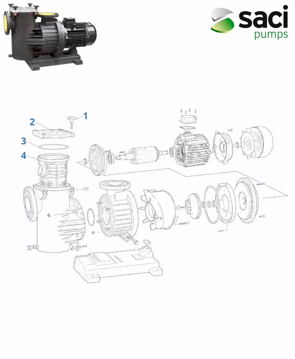 Recambios bomba Saci Magnus