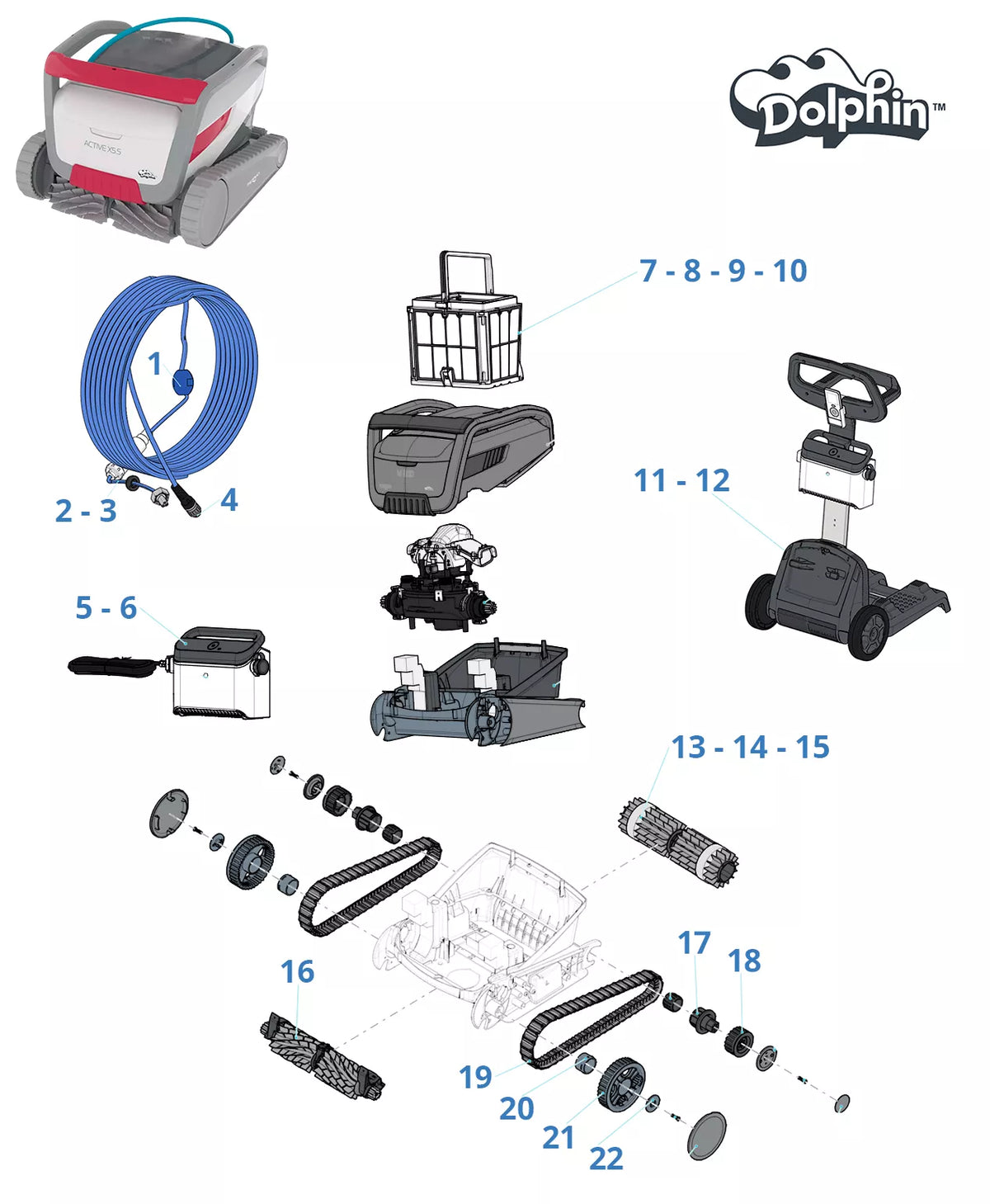 Recambios para Dolphin Active X5.5