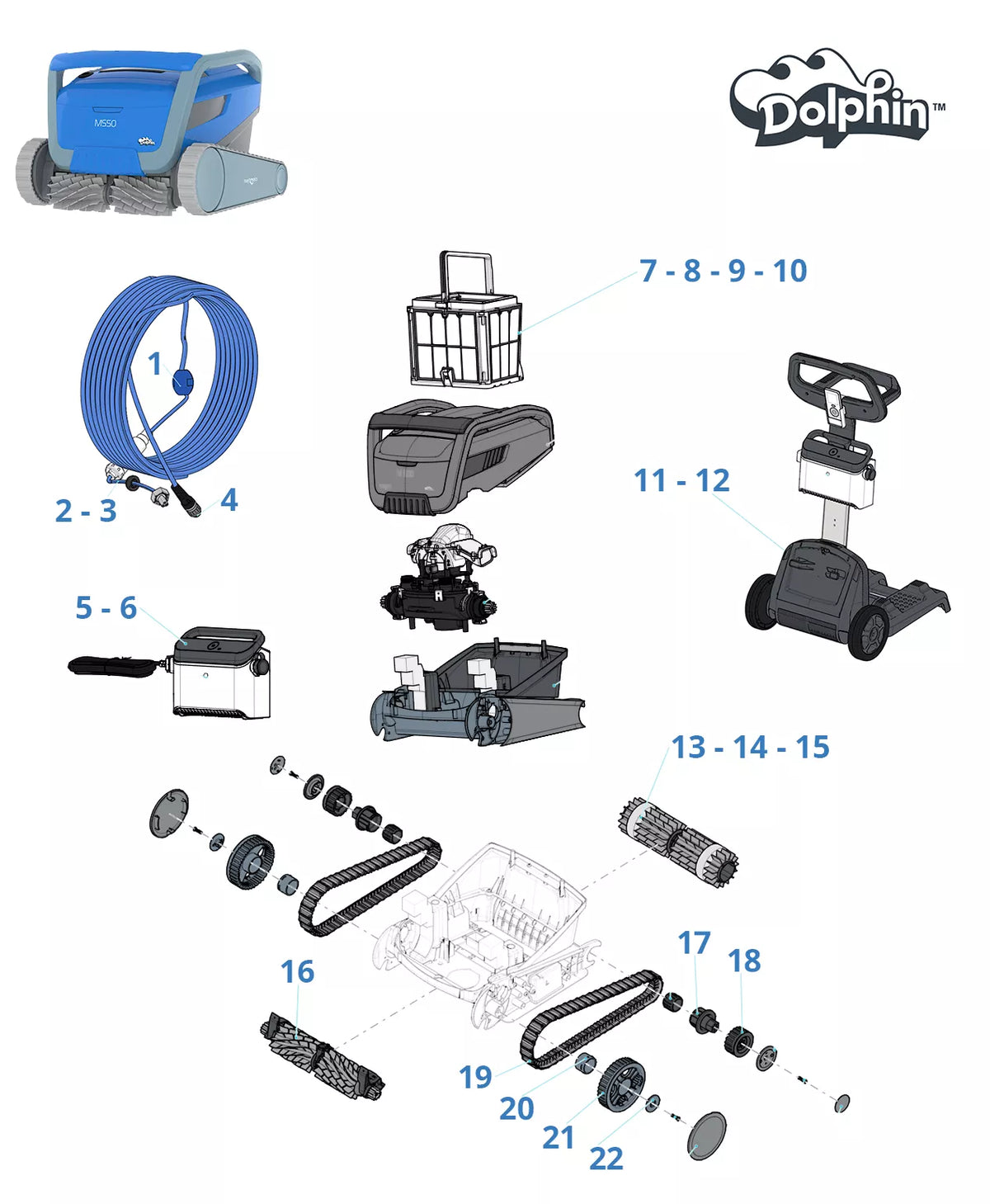 Recambios para Dolphin M550