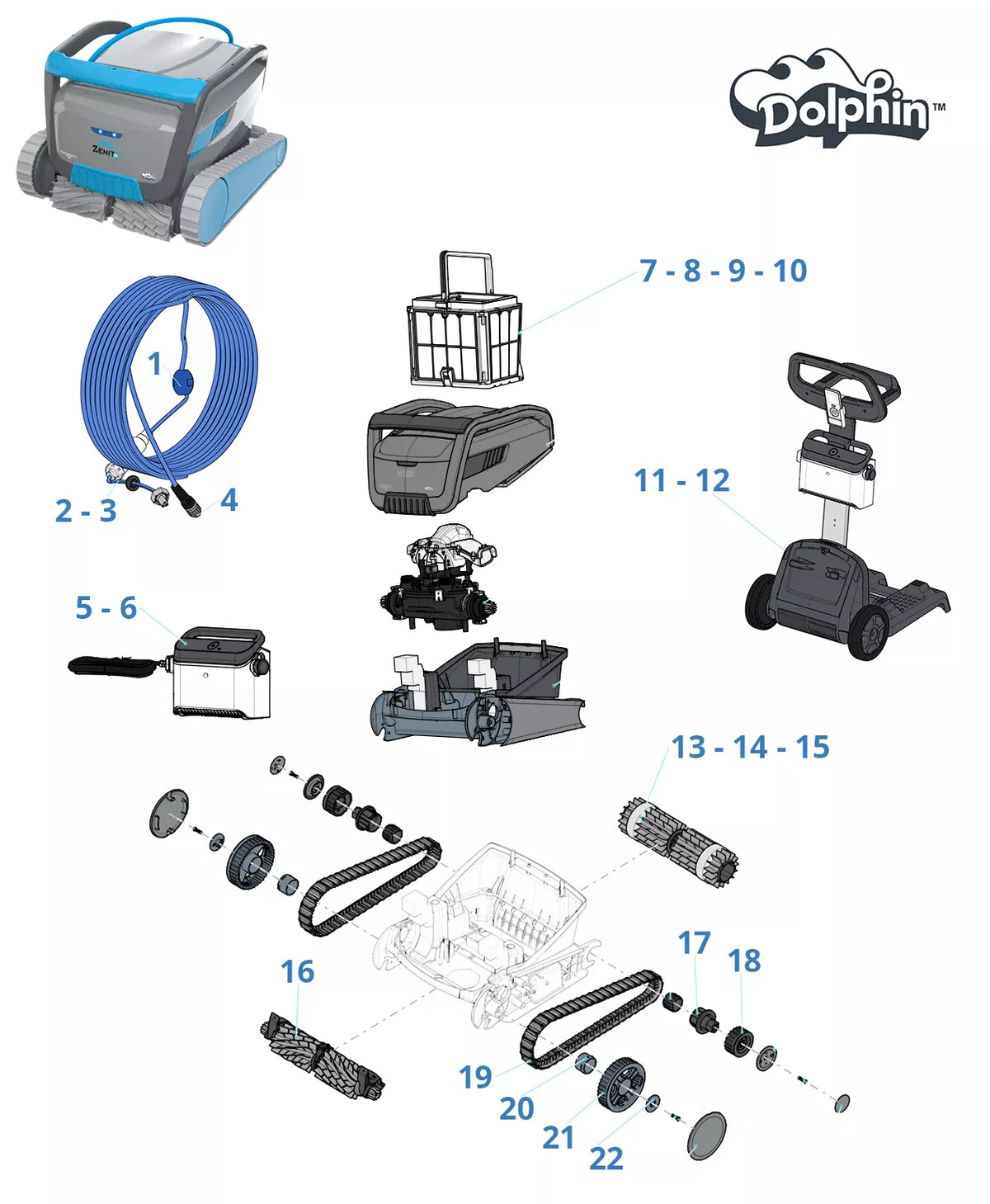 Recambios para Dolphin Zenit 70