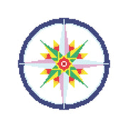 Dibujo gresite Rosa de los vientos