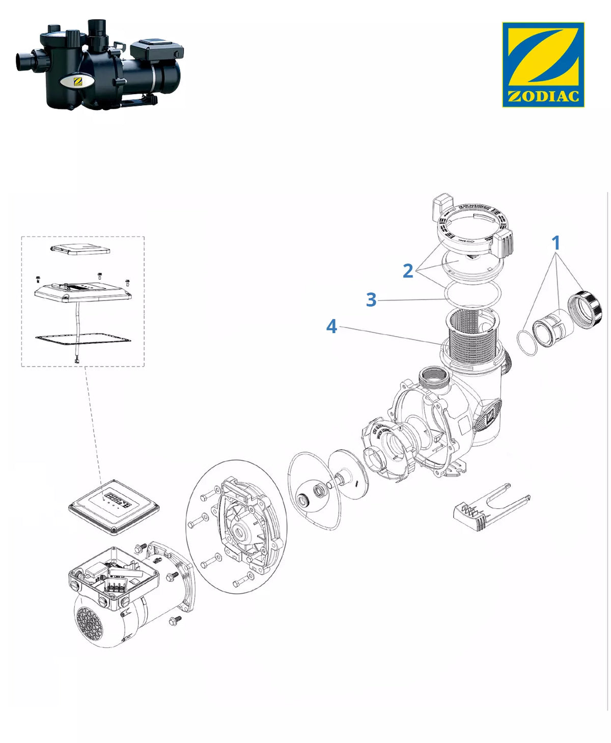 Recambios bomba Zodiac E30iQ