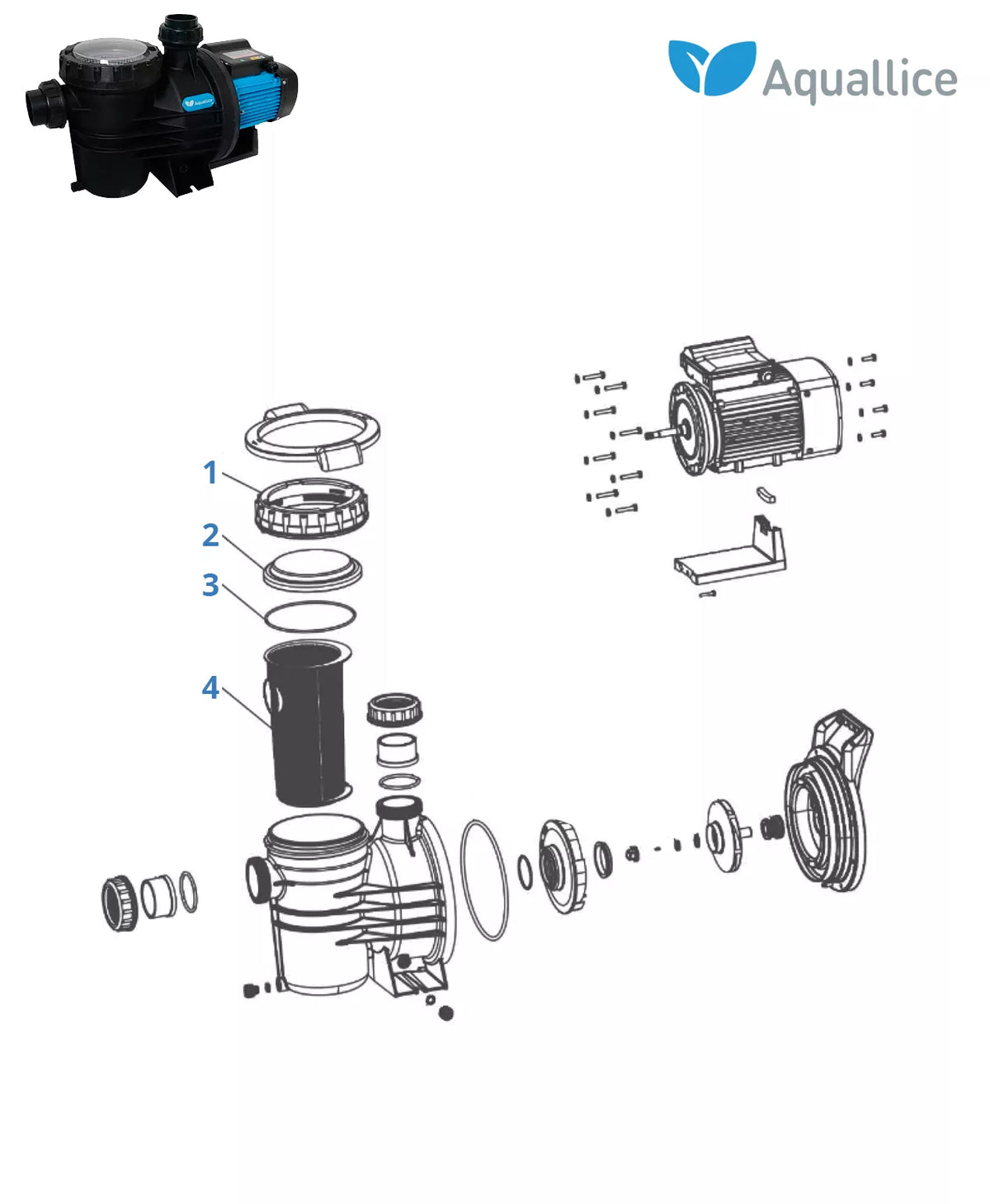 Recambios bomba Aquallice Aspire 2