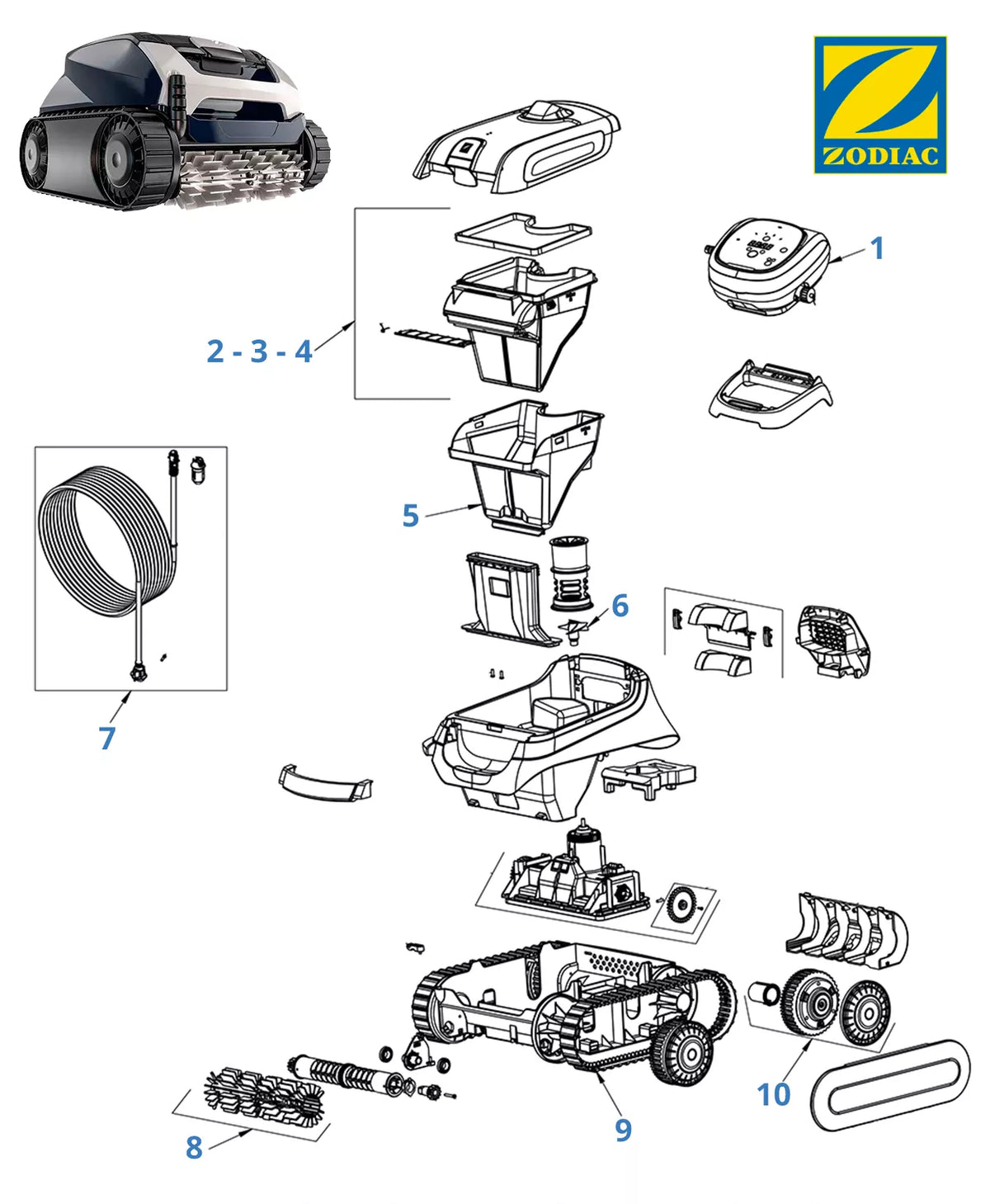 Recambios Zodiac Voyager RE 4100