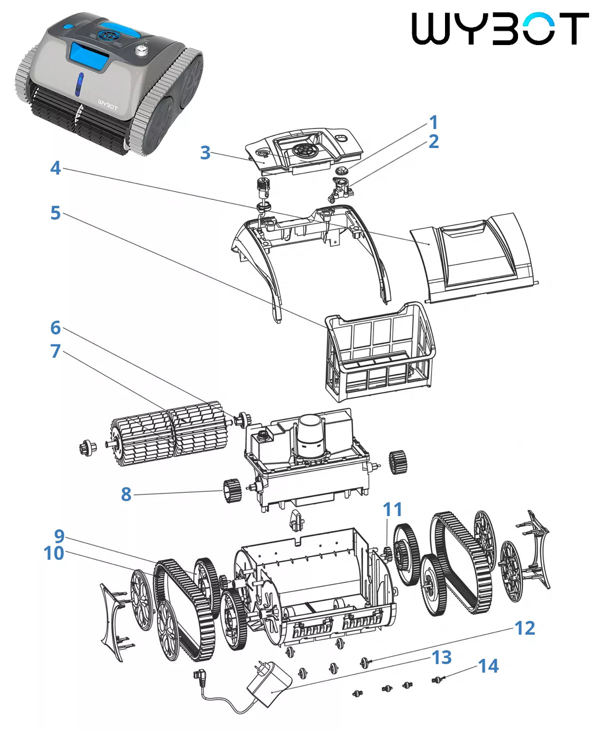 Recambios Wybot Osprey 700 Max
