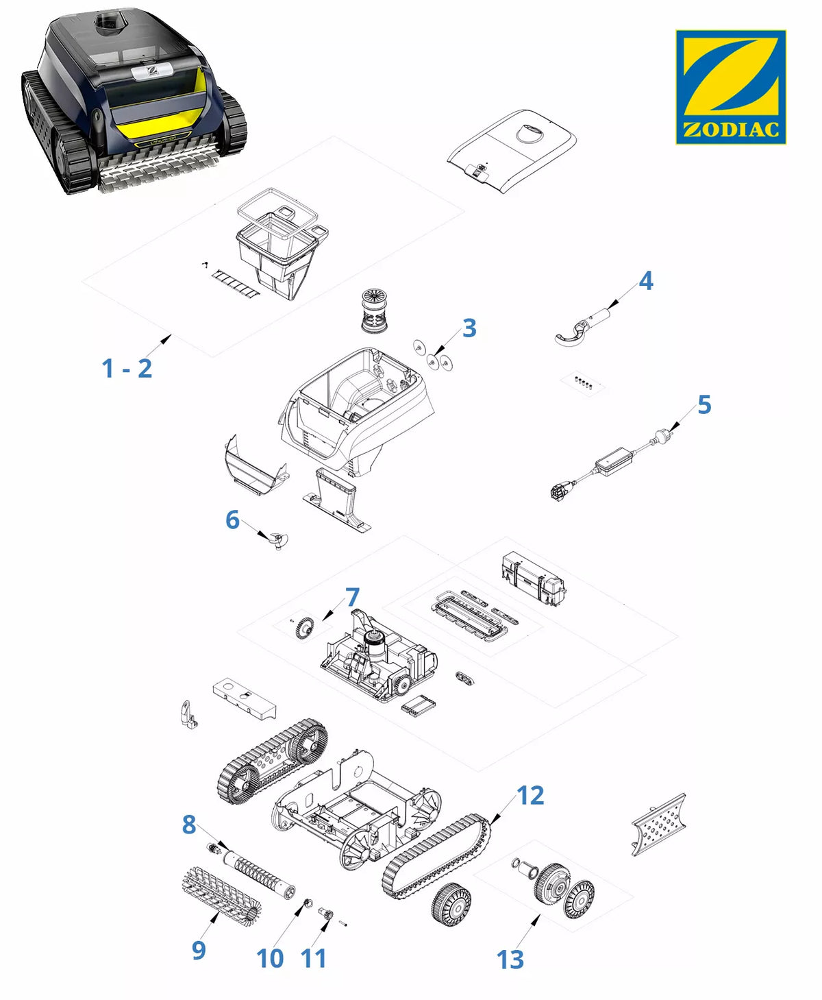 Recambios Zodiac Freerider RF 42 iQ