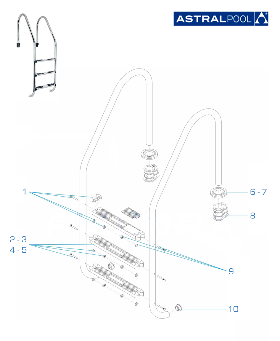 Recambios para escaleras piscina
