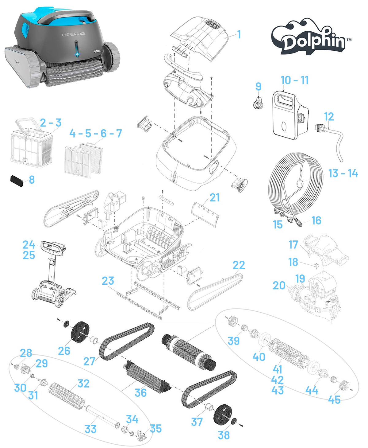 Ricambi per Dolphin Carrera 40i