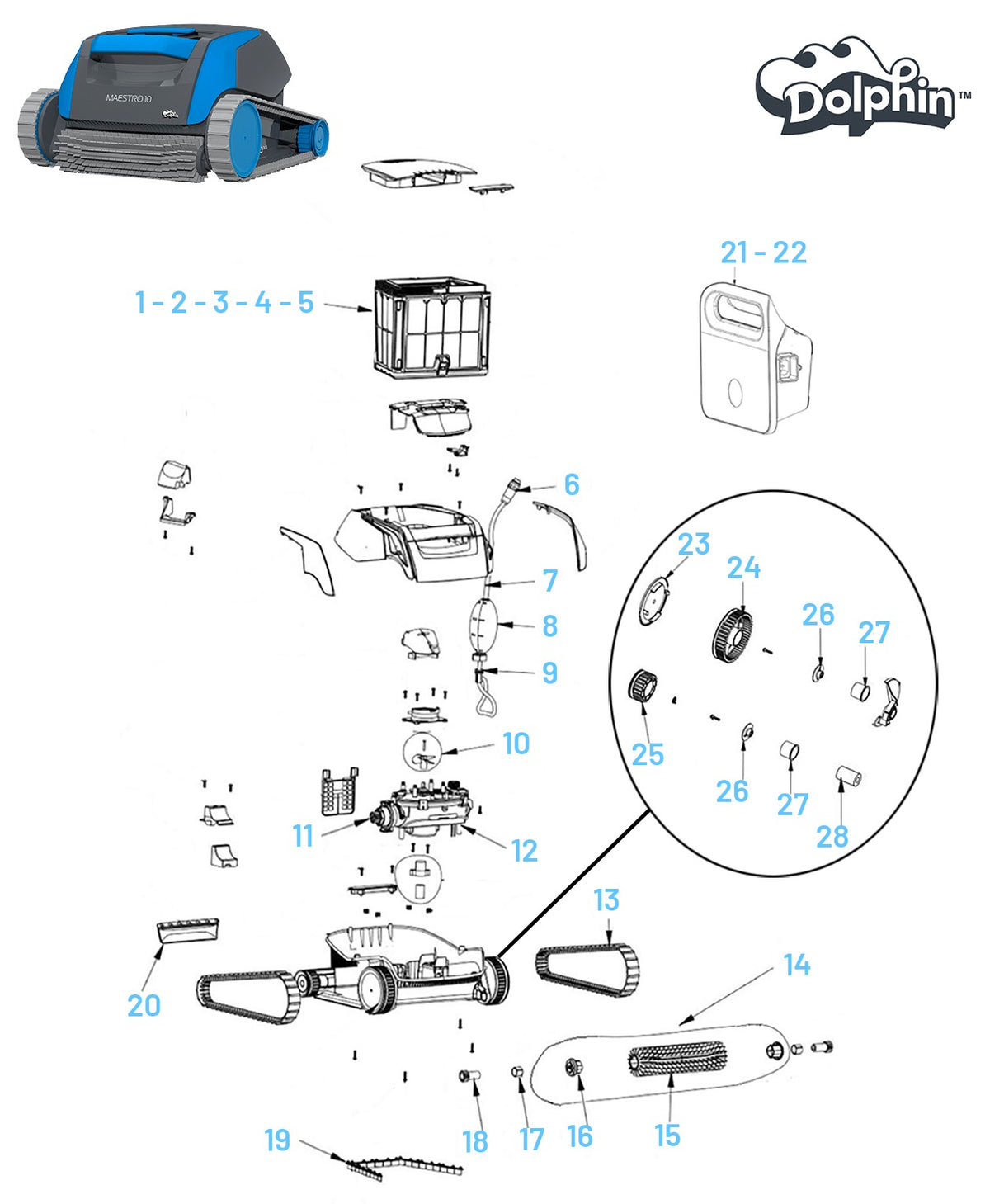 Recambios para Dolphin Maestro 10