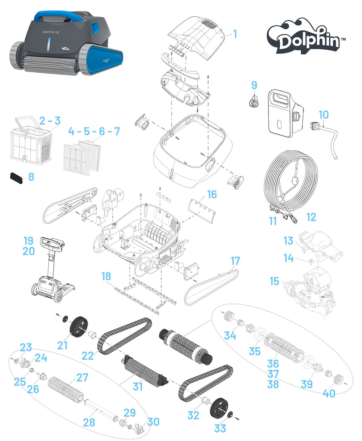 Recambios para Dolphin Maestro 35