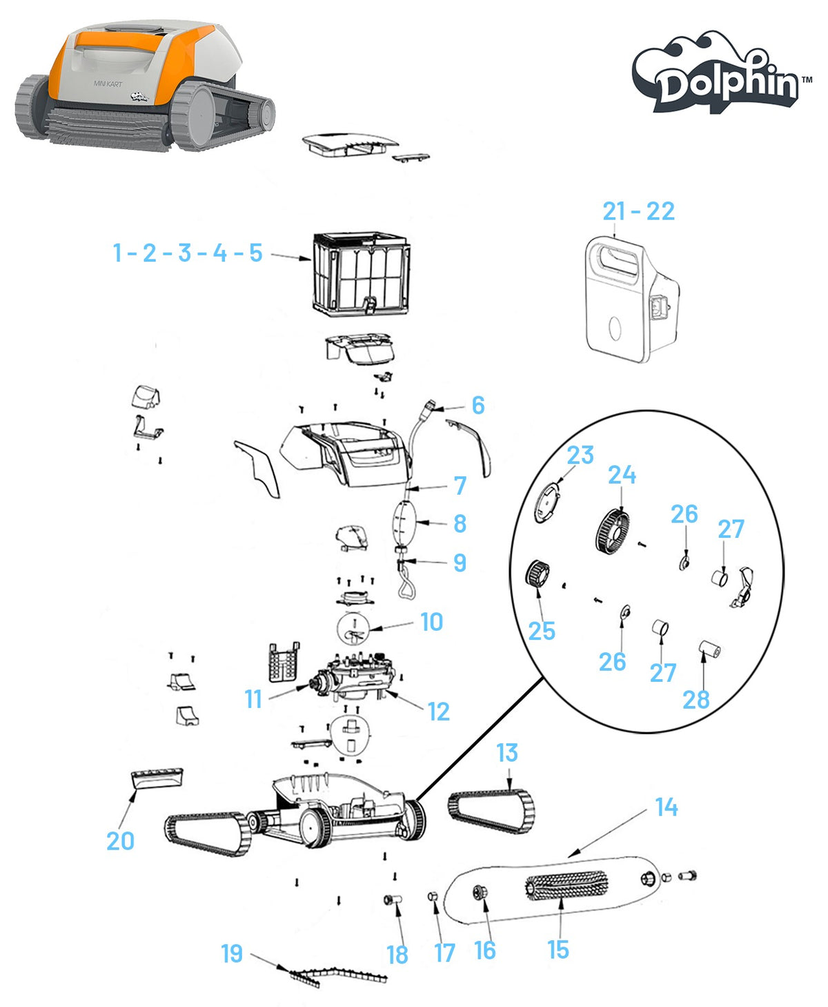 Recambios para Dolphin Mini Kart