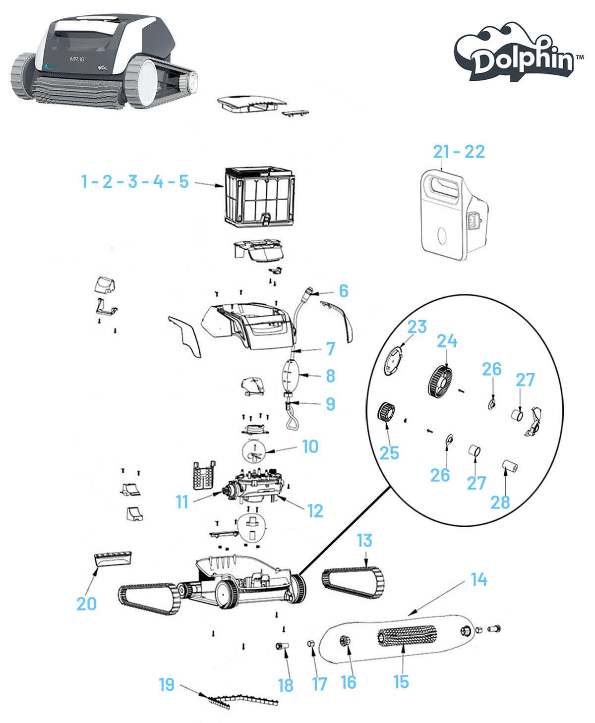 Recambios para Dolphin MR 10