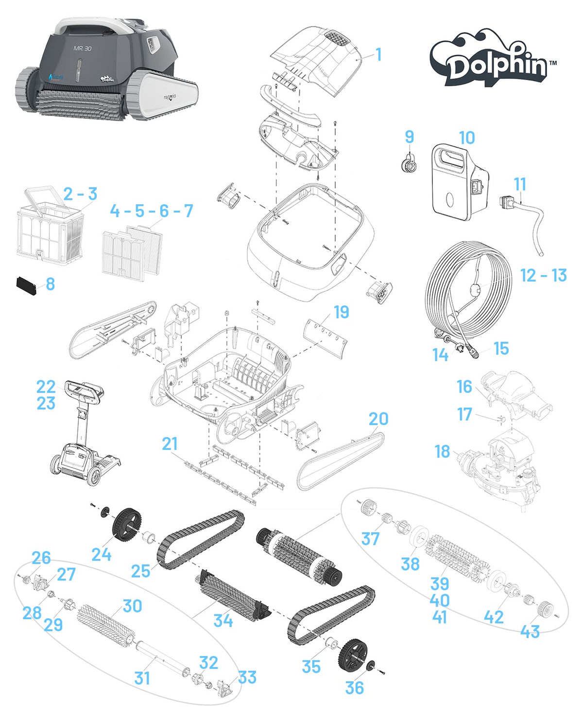 Recambios para Dolphin MR 30