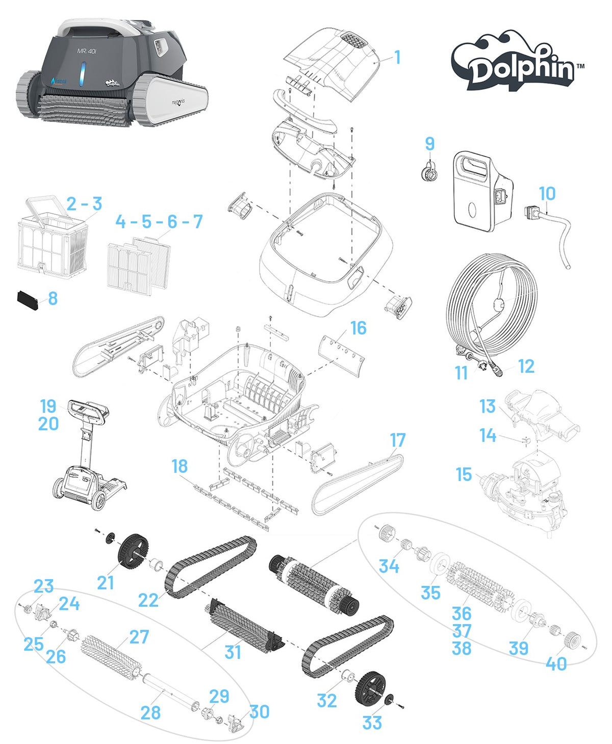 Recambios para Dolphin MR 40i