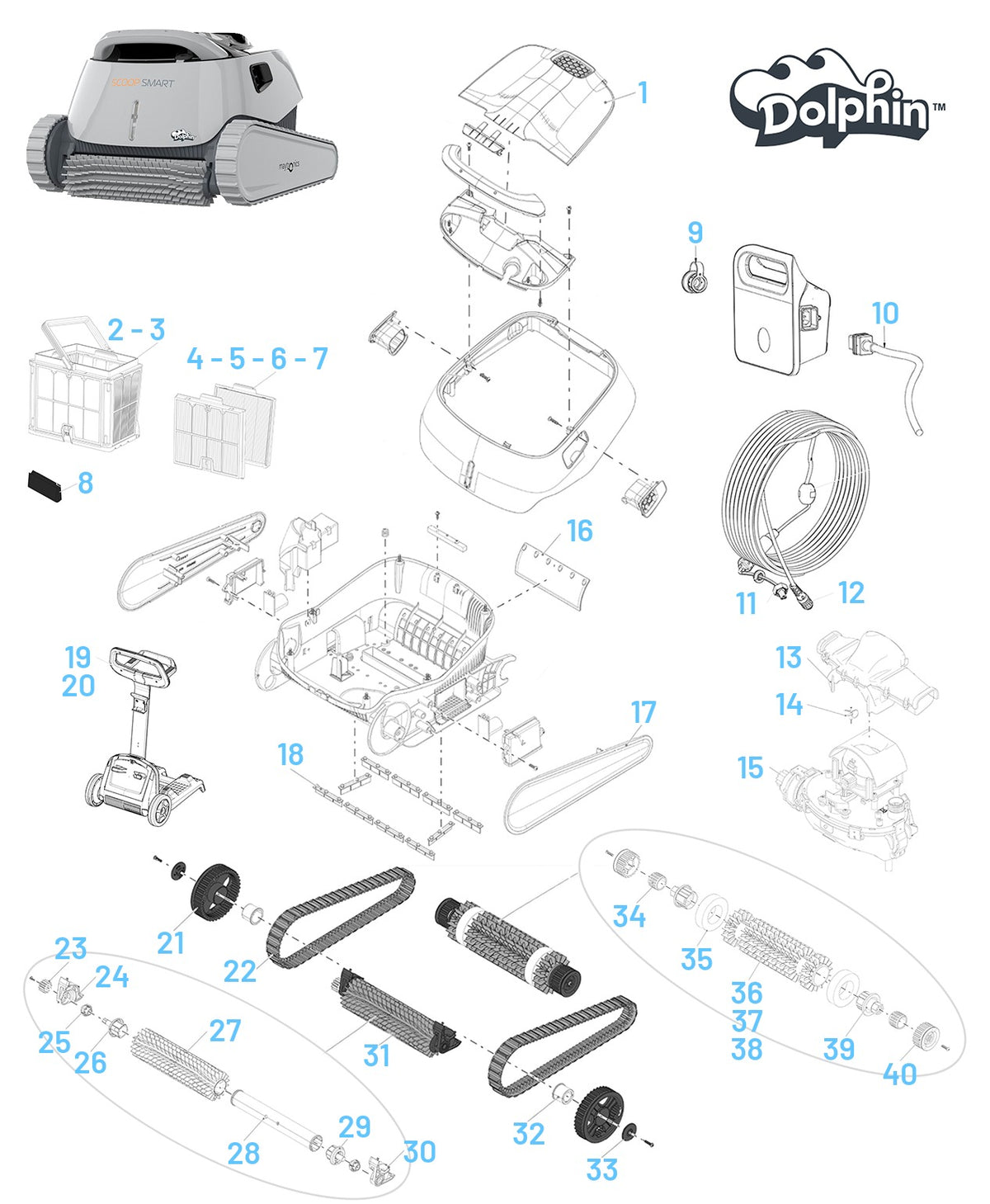 Recambios para Dolphin Scoop Smart