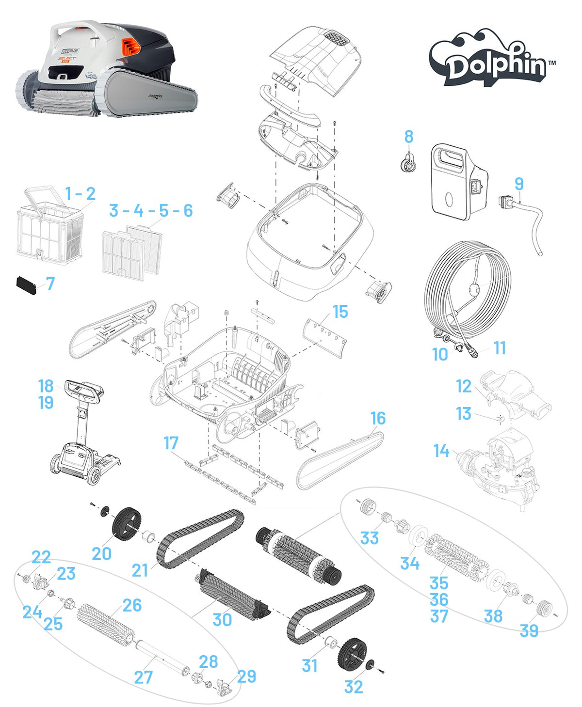 Recambios para Dolphin Select 530 EverBlue