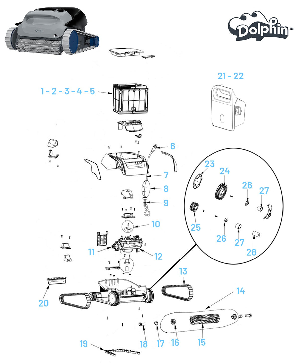 Recambios para Dolphin SM 10
