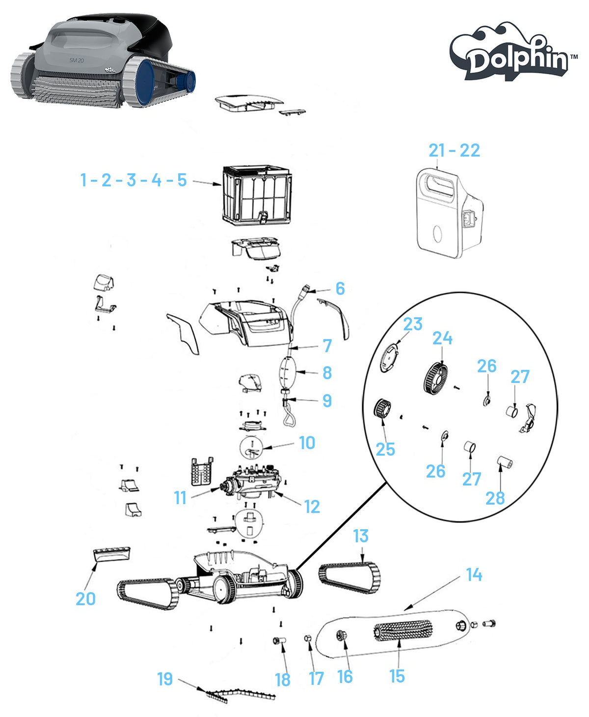 Recambios para Dolphin SM 20